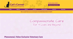 Desktop Screenshot of catscornervet.com